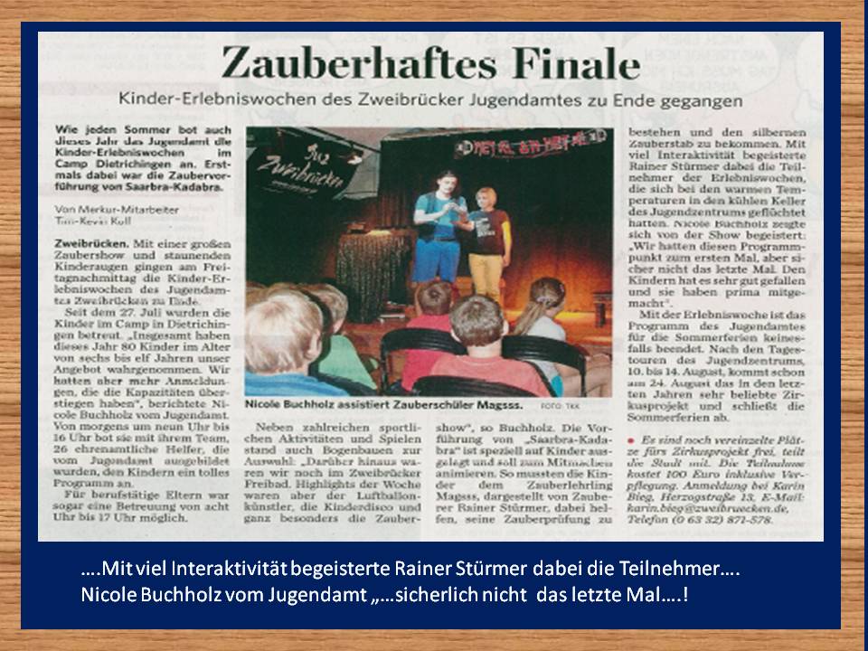 Presseartikel-Pfälzischer-Merkur-Zauberer-Saarbra-Kadabra-Zweibrücken-Ferienprogramm-2015